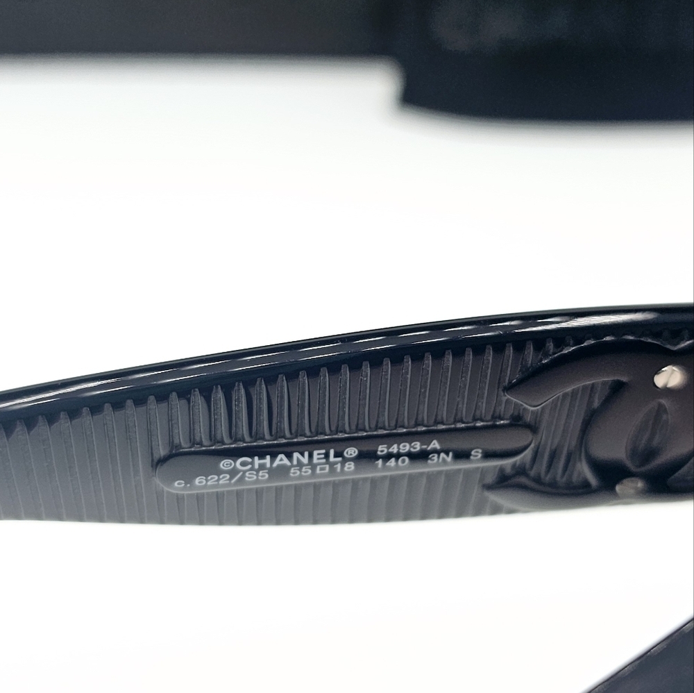 Chanel 5493-A C622/S5 Women's Black/Brown Gradient Sunglasses - Picture 11 of 16